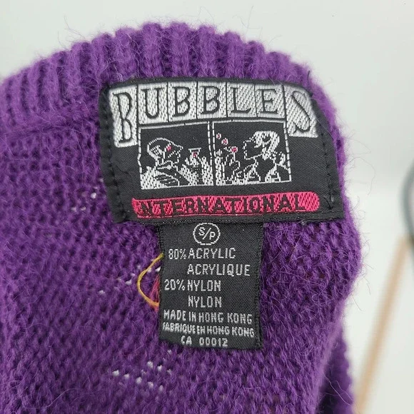 Vintage Sequin & Patch Acrylic Sweater - Picture 4 of 7